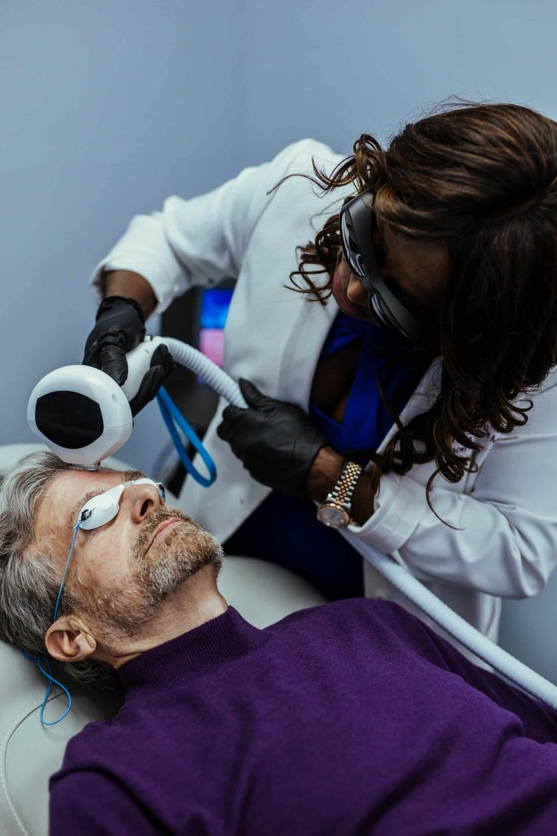 Dr. Kerline Marcelin performing a Lumecca IPL treatment at Hudson Aesthetics MD in Cortlandt Manor, NY